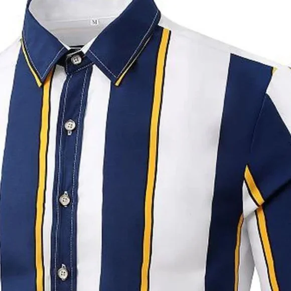 White Mens Button Up Shirt - Picture 5 of 6